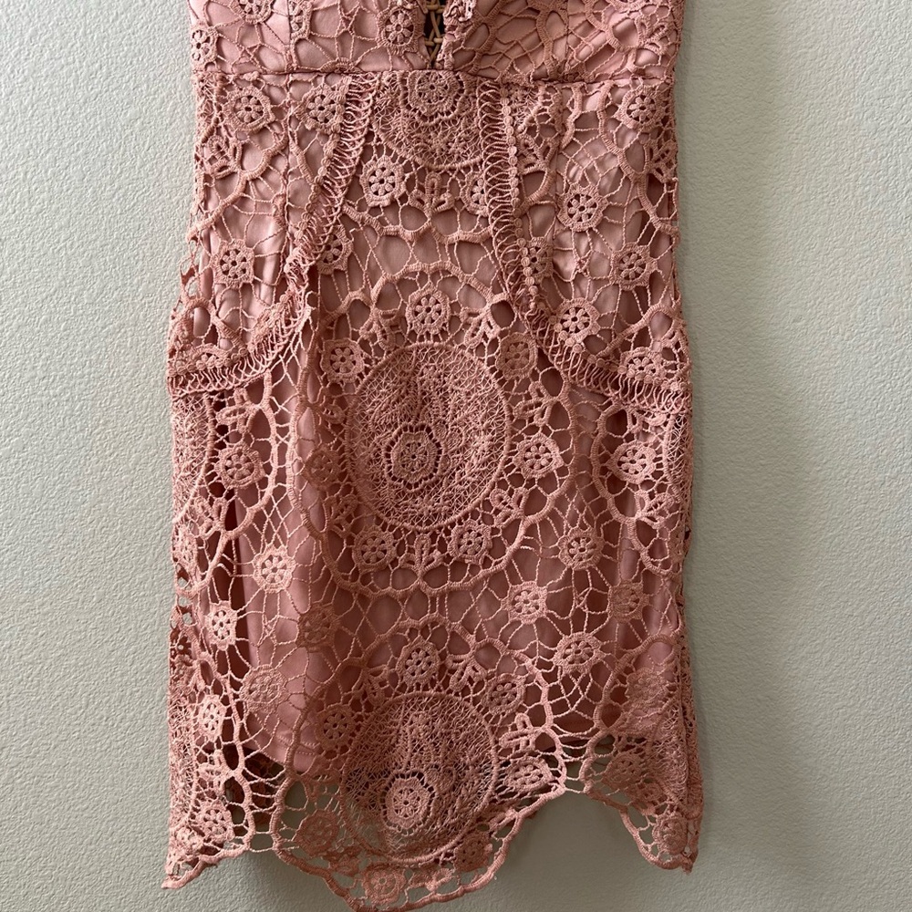 Fashion Nova Pink Lace Mini Dress - Picture 7 of 12